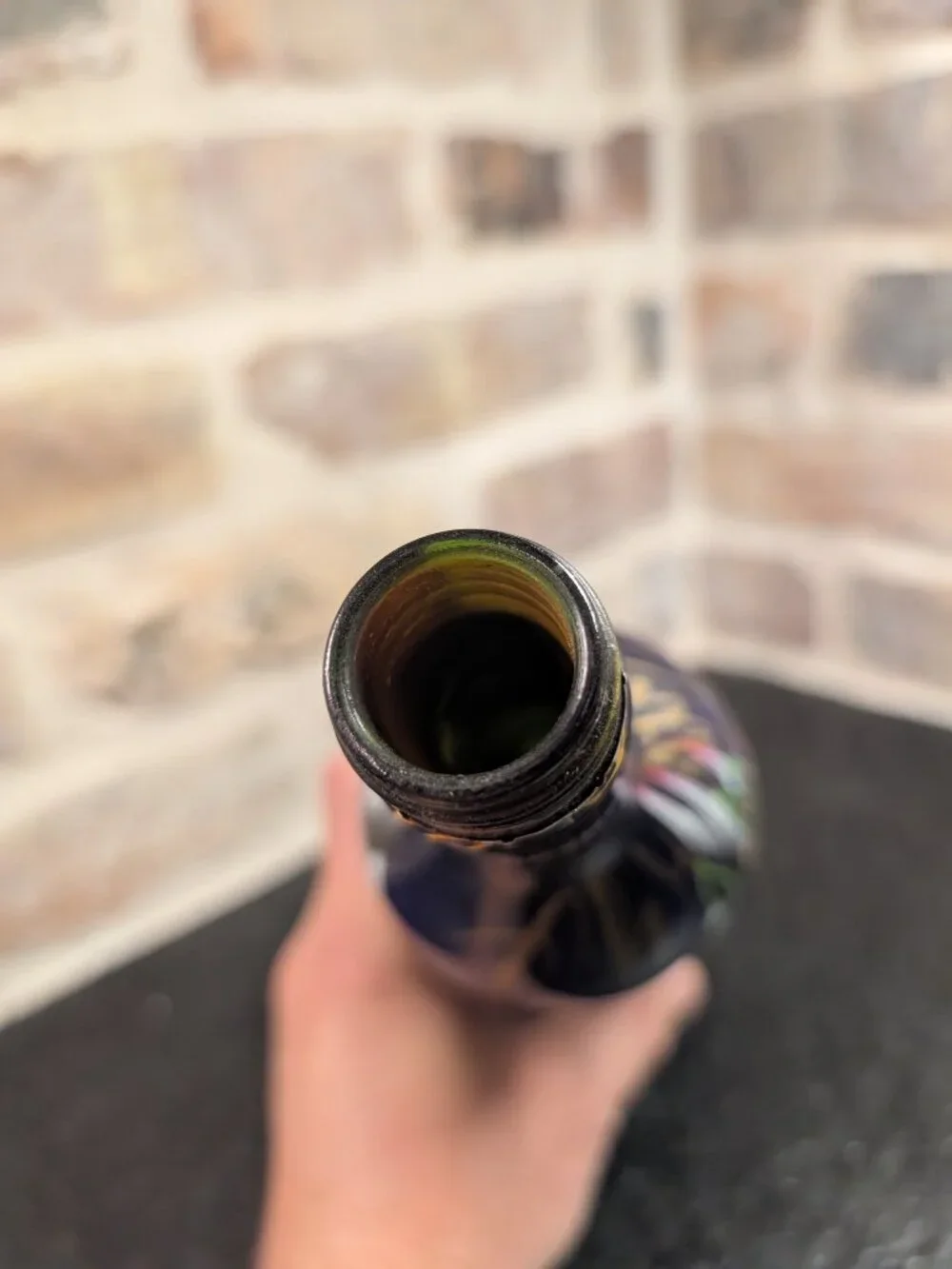 Ed Hardy Wine Bottle Candle Holder Decor